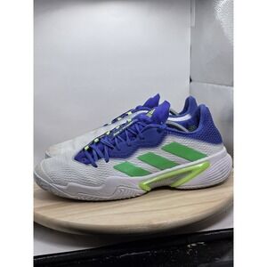 Mens Size 11.5 - adidas Barricade Tennis Shoes White Green Blue FZ1827